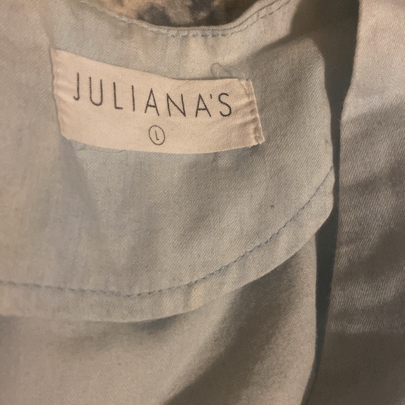 Juliana’s light chambray dress large with ruffles - Picture 3 of 5